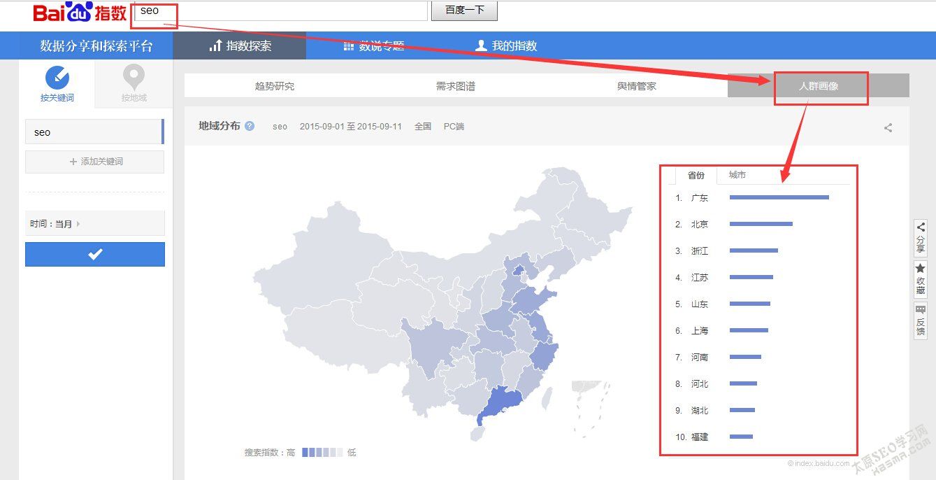 百度指数 百度指数查询 seo教程